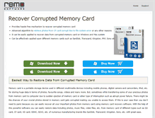 Tablet Screenshot of corruptedmemorycardrecovery.com